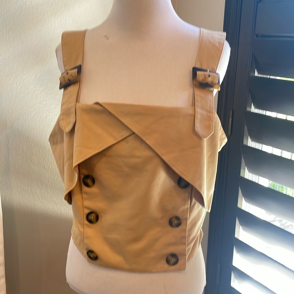 Brand new Eva Franco for Anthropologie trench style crop top